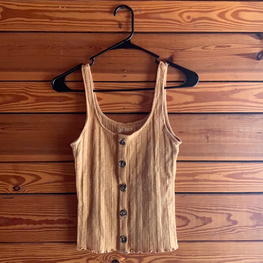 Burnt yellow/orange ribbed cami